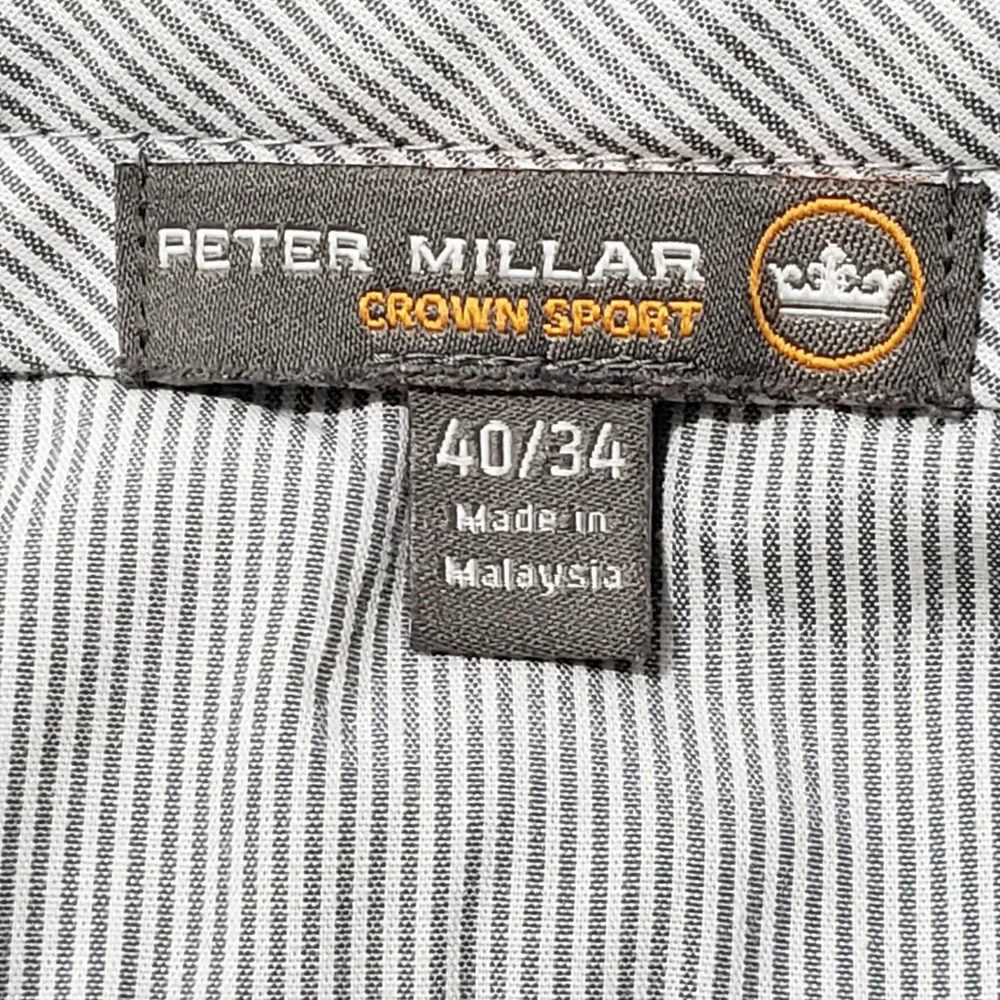 Peter Millar Durham Performance Mens 40/34 fits 40/30 Pants EB78 High Drape Navy
